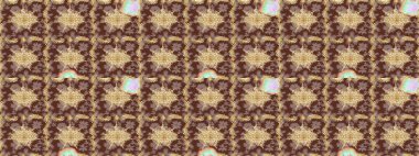 Kahverengi renklerde altın element. Damask çizimi tekrarlanıyor. Doku arka planında altın duvar kâğıdı. Barok tarzında altın çiçekli süs..