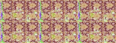 Bej renklerde altın element. Barok tarzında altın çiçekli süs. Doku arka planında altın duvar kâğıdı. Damask çizimi yinelenen arkaplan.