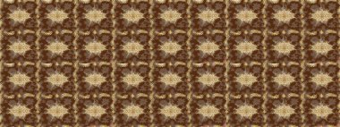 Kına dövmeli süs çiçekleri, altın çıkartmalar, mehndi ve yoga tasarımı, kartlar ve parmak izleri. Raster Golden Mehndi eskiz kalıbı. Kahverengi renkte desen.