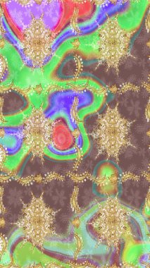 Raster geometrik arka plan. Tarafsız renklerde altın çiçekli eskiz deseni. Altın renkli çizim çizimi. Senin tasarımın için, duvar kağıdı..
