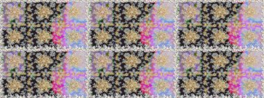 Geleneksel klasik raster altın pürüzsüz desen. Gri renklerdeki altın elementler. Barok tarzında kusursuz bir doğulu süsü..