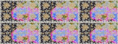 Raster illüstrasyonu. Doğu tarzı arabesk. Raster altın desen. Kusursuz altın desenli bukleler. Altın elementli gri renkler.