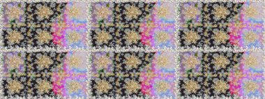 Geleneksel klasik raster altın pürüzsüz desen. Gri renklerdeki altın elementler. Barok tarzında kusursuz bir doğulu süsü..