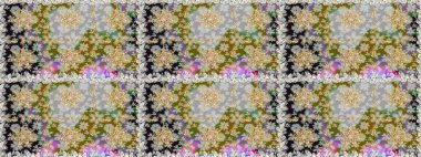 Raster altın desen. Kusursuz kıvırcık saçlar. Doğulu stil, altın elementlerle birlikte gri renklerde altın desenli arabesk yapar..