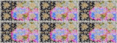 Raster geleneksel, gri renklerde, altın, kusursuz desen. Barok tarzında kusursuz bir doğulu süsü..