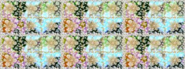 Tarafsız renklerde, altın elementlerle kusursuz desen. Raster oryantal süs. Kusursuz altın desen.