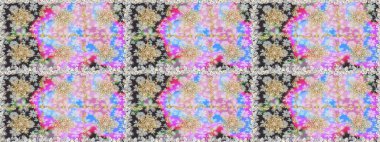 Dekoratif simetri arabesk. Kusursuz ortaçağ çiçek deseni. Tarafsız renklerde altın. Raster illüstrasyonu. Doğum günü, davetiye ya da afiş için tebrik kartı.