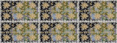 Klasik klasik klasik arka plan. Geleneksel oryantasyon süsü. Gri renkli ve altın elementli altın desenli. Kusursuz klasik raster altın desenli.