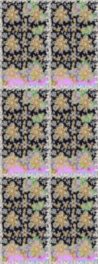 Barok tarzında kusursuz bir doğulu süsü. Raster geleneksel altın pürüzsüz desen gri renklerde.