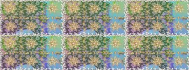 Altın çiçekli, pürüzsüz desen. Barok tarzında altın çiçekli süs. Damask arkaplanı. Tarafsız renklerdeki altın element.