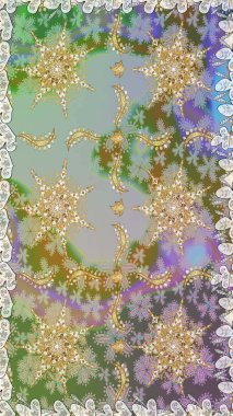 Paisleys zarif çiçek desenli arkaplan duvar kâğıdı çizimi klasik stil, modern 3D çizgili sanat eseri altın ve nötr desenli çiçek yaprakları ve süslemeleri..