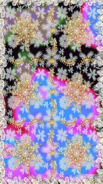 Raster illüstrasyonu. Oriental raster klasik nötr ve altın desenli. Kusursuz soyut arkaplan.