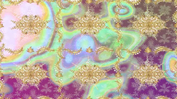 Noel Altın Kar Tanesi eskiz modeli. Kış kar dokusu duvar kağıdı. Tarafsız renklerde altın kar taneleri. Sembol tatili, yeni yıl kutlaması, altın desenler..