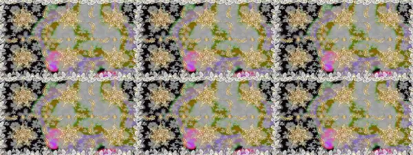 Kusursuz altın desen. Raster oryantal süs. Gri renklerde, altın elementlerle kusursuz desen.