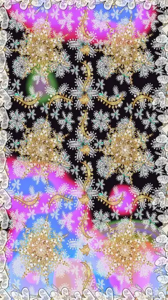 Gri ve altın desenli. Tekrarlayan elementlerle kusursuz soyut arkaplan. Zarif raster klasik desen.