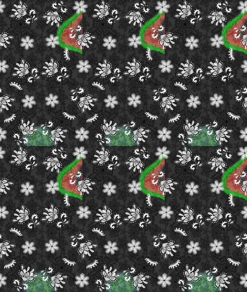 Raster Güzel kumaş deseni. Raster suluboya deseni, narin çiçekler, gri ve siyah çiçekler, tebrik kartı şablonu..