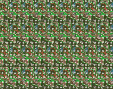 Düz Çiçek Elementleri Tasarımı. Çiçekli eskiz arkaplanı. Çocuk stili. Renkli Bahar Teması çizim şablonu.