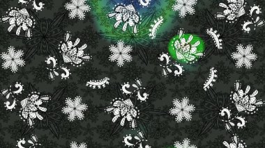 Eskiz tarzı gri ve siyah renkler. Raster illüstrasyonu. Şirin karalamalı çiçek desenli çizim. Raster illüstrasyonu. El yapımı çiçek ve bitki koleksiyonu.