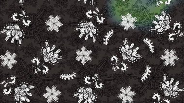 Renkli Bahar Teması eskiz kalıbı. Raster illüstrasyonundaki çiçek desenli çizim. Düz Çiçek Elementleri Tasarımı. Süslü kumaş deseni.