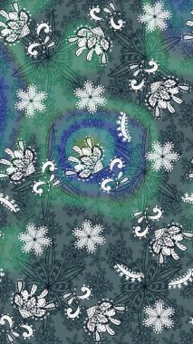 Sabıka fotoğraflarında, bebek kıyafetlerinde, duvar kâğıtlarında, paket kutularında falan kullanılabilir. Zarif, parlak ve eskiz yeşil ve mavi çiçek deseni tasarımı.