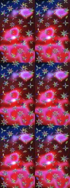 Kırmızı ve kahverengi renkte çiçekler. Yumuşak, yaz çiçekli arka plan. Raster çiçek desenli ve çiçekli..