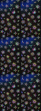 Gri ve mavi renklerde. Çiçek buketleriyle klasik bir eskiz şekli. Raster illüstrasyonu.