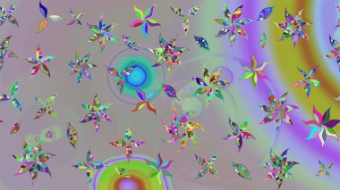 Şatafatlı bahar bahçesi dokusu. Çiçek deseni. Raster illüstrasyonu. Gri ve nötr renkler üzerine çiçek çizimi. Gri ve nötr renkte çiçekler.