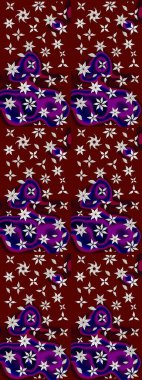 Suluboya çizim kalıbı. Çiçekler suluboya tarzında kırmızı ve kahverengi renklerde. Çiçek izi.