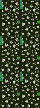 Vadinin gri ve nötr renklerinde çiçekleri. Çiçeksel çizim kalıbının çizimi.