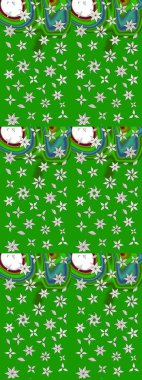 El çizimi çiçek çizimi deseni (fayans). Tekstil için suluboya eskiz deseni. Şirin çiçekler, desenli, yeşil ve nötr renklerle renkli çizim deseni.