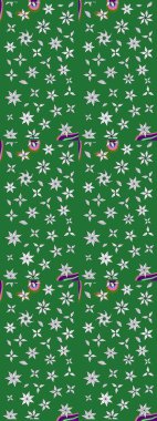 Kabile sanatı boho baskısı, klasik çiçek arkaplanı. Soyut etnik raster çizim kalıbı. Arkaplan dokusu, duvar kağıdı, yeşil ve nötr renklerde çiçek teması.