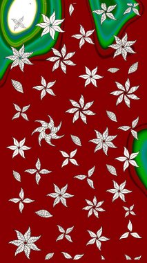 Raster illüstrasyonu. Çizim kalıbı. Ultraviyole kumaş deseni. Organik motif arkaplanı.