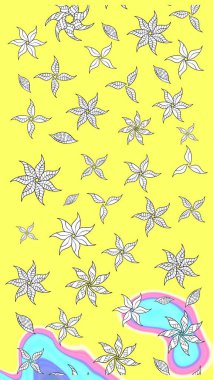 Beautiful watercolor Bouquet of summer flowers sketch pattern. Nice fabric pattern.