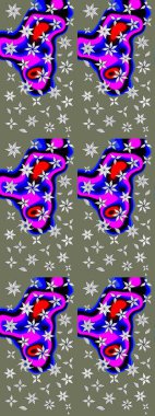 Raster Güzel kumaş deseni. Çiçek arkaplan ile soyut zarafet çizim deseni.