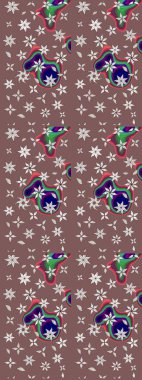 Kahverengi ve nötr renkler üzerine çiçek desenli eskiz, el yapımı papatyalar, papatyalar. Tekrar eden çiçek arkaplanı, zarif kahverengi ve nötr çiçek duvar kağıdı.