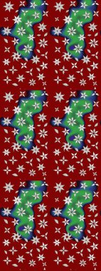 Raster illüstrasyonu. Egzotik çiçekler, kırmızı ve yeşil renkler üzerine botanik ve parlak klasik doğa. Klasik tropikal doğal elementlerin suluboya seti.