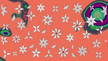 Süslü zentangle çizim dokusu, soyut çiçeklerle süslenmiş. Şekil verilmiş çiçeklerle eskiz deseni. Çiçek deseni duvar kağıdı, şablon dolguları ve web sayfası arkaplanı için kullanılabilir.