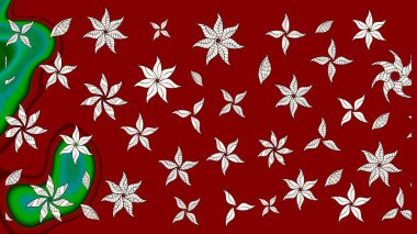 Eskiz arkaplan modeli. Kırmızı ve nötr renklerde yaprakları olan yabani çiçekler. Raster illüstrasyonu. Suluboya, elle çizilmiş.