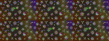 Renkli Yaz Temalı eskiz kalıbı. Düz Çiçek Elementleri Tasarımı. Kahverengi ve gri renkli çiçekler. Sevimli çiçek raster deseni.