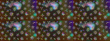 Kahverengi ve gri renkli çiçekler. Raster illüstrasyonunda çiçek deseni çizimi.