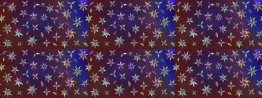 Güzel karalamalı çiçek desenli çizim. Küçük çiçekteki sevimli çiçek deseni. Güzel kumaş deseni. Raster illüstrasyonu.