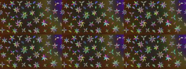 Kahverengi ve gri renklerde. Küçük çiçekteki sevimli çiçek deseni. Raster deseni. Soyut çiçek çizim kalıbı arka planı. Raster illüstrasyonu.