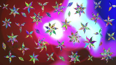 Anti-stres için soyut örnek sayfası. Kırmızı ve mor renklerde. Raster illüstrasyonu.