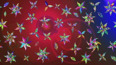 Çiçek arkaplan. Raster illüstrasyonu. Suluboya çiçek buketi. Kırmızı ve kahverengi renklerde. Doğum günü kartı ya da düğün davetiyesi. Çiçekli tebrik kartı.