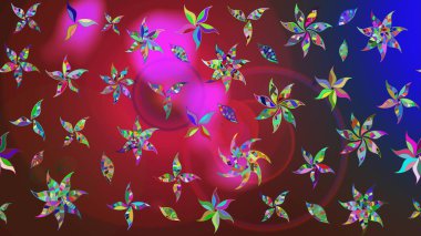 Küçük çiçekte güzel bir çiçek deseni var. Raster deseni. Çiçekli çiçek deseni, suluboya..