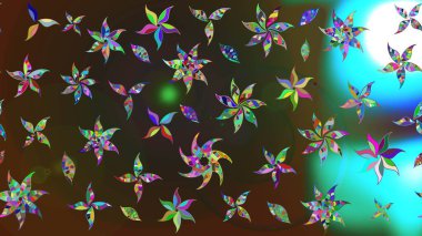 Parlak çiçekli halı desenli eskiz deseni kahverengi ve gri renklerde..