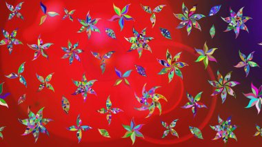 Çiçekler suluboya tarzında kırmızı ve kahverengi renklerde. Kırmızı ve kahverengi renkte çiçekler olan çiçek deseni çiz.