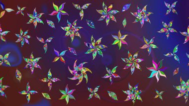 Tekrarlayan çiçek arkaplanı, zarif menekşe ve mor çiçek duvar kağıdı. Mor ve mor renkler üzerine çiçek desenli eskiz, el yapımı papatyalar, papatyalar..