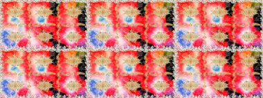 Çiçek deseni. Duvar kâğıdı barok, İspanyol kumaşı. Kusursuz raster arka plan. Kahverengi ve bej renklerde altın elementler. Şekil grafik deseni.