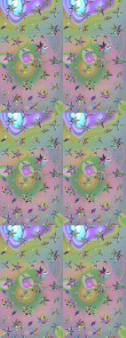 Modaya uygun kumaş deseni. Küçük çiçekteki sevimli çiçek deseni. Tony 'nin kumaş kalıbını çiz. Raster illüstrasyonu.